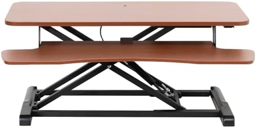 VIVO Dark Walnut 36 in Standing Desk Converter, DESK-V036KA