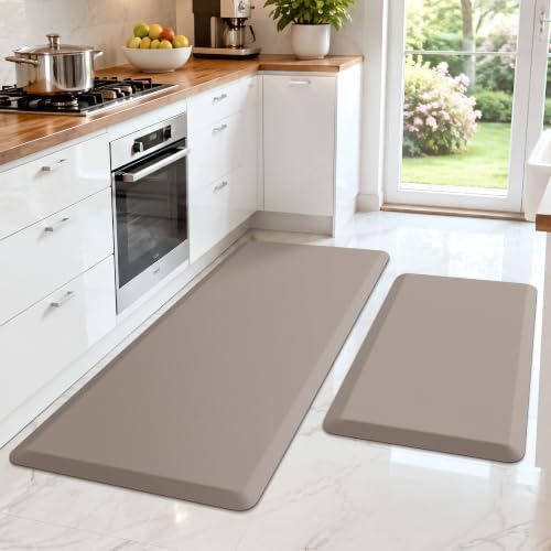 HappyTrends 2 PCS Kitchen Mat Cushioned Anti-Fatigue Floor Mat,