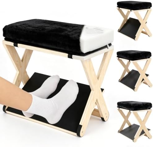 Adjustable Height Foot Rest Under Desk at Work, Foot Stool Under Desk
