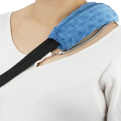 Cushioned Arm Sling Padding for Neck Slim Sling Pad Neck Strap Cushion Comfort Shoulder Support Rotator Cuff Surgery Arm Immobilizer Brace Carry Padded Cover Pillow Wrist Hand Injury, 2Pcs Denim Blue