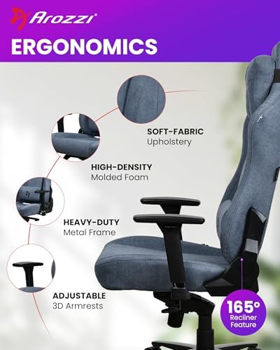 Arozzi Vernazza Gaming Chair Soft Fabric Blue