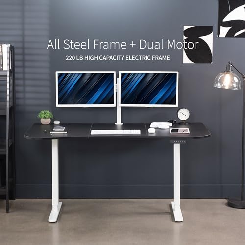 VIVO Black 63 x 32 in Standing Desk, DESK-KIT-E2W1B