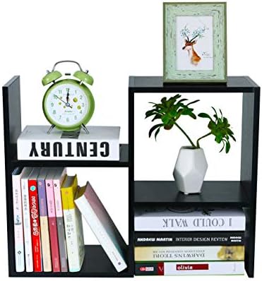 PAG-Mass Desktop Bookshelf Freestanding Wooden Countertop Bookcase Accessories Organizer Display Rack Dorm Desk Storage Shelf