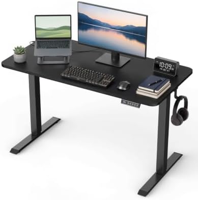 Standing Desk, 48 × 24 Inches Electric Height Adjustable, Home Office