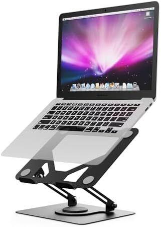 GRIFEMA Laptop Stand for Desk, 360 Swivel Adjustable Height Laptop Stand