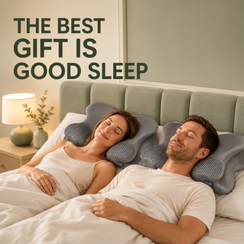 2-in-1 Cervical Pillow for Neck Pain Relief with Heating, Traction