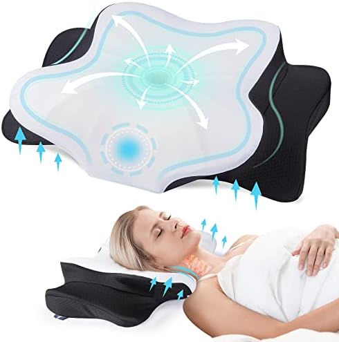 DONAMA Cervical Pillow for Neck Pain, Ergonomic Memory Foam Contour Pillow