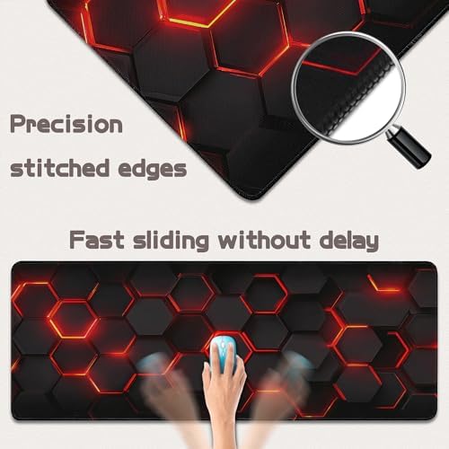 Mouse Pad Gaming - Desk Mat for Keyboard and Mouse - Large Mouse Pads for Desk, Gaming Mousepad with Non-Slip Base, Desks Pad (31.5" X 11.8") for Game, Office and Home