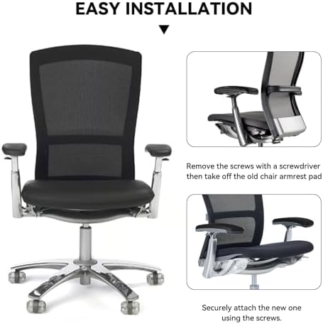 Arm Pads Caps Replacement for Knoll Life Chair, Office Chair Arm Rest Replacement（for Multi Directional arm）