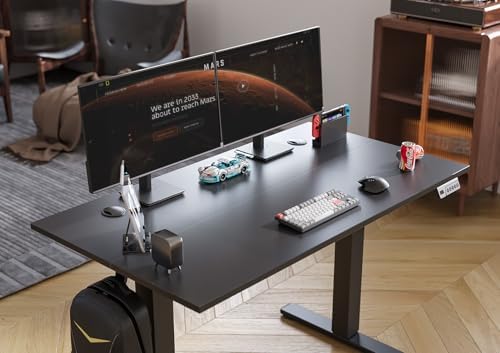 INNOVAR Electric Height Adjustable Standing Desk, 48x24 Inch, Deep Black