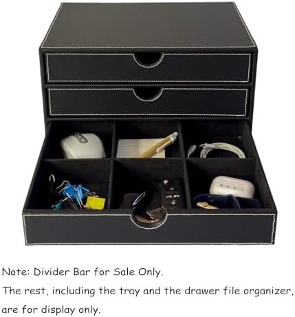 UnionBasic Divider Bar, Divider Strip for 3-Drawer File Organizer, Black - The Accessory of Dividing Bar Only, 3-Drawer File Organizer NOT Included