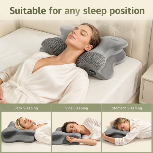 2-in-1 Cervical Pillow for Neck Pain Relief with Heating, Traction