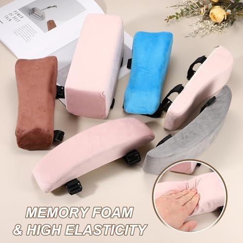 PATIKIL Office Chair Arm Pads, 1 Pair Office Chair Arm Cover Soft Office Chair Armrest Pads Elastic Memory Foam Cotton Removable Washable for Desk Computer Gaming, 25x10x7cm, Black