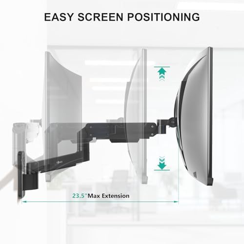WALI Monitor Wall Mount for 13-49 inch Ultrawide Screens, up to 44 lbs