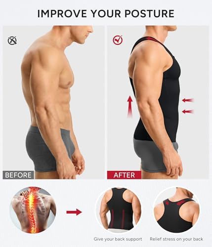 Nebility Compression Shirt Men Fajas Hombres Shapewear Tank Top Body Shaper