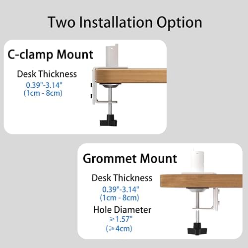 THEARK Single Monitor Desk Mount 17"-32" Screens - Adjustable Mechanical Monitor Arm Computer Monitor Stand up to 19.8 lbs,VESA Arm Desk Mount with C-Clamp and Grommet Base,VESA 75x75/100x100mm,Silver