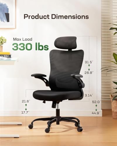 Marsail Ergonomic Office Chair with 3D Armrests, Pack of 10