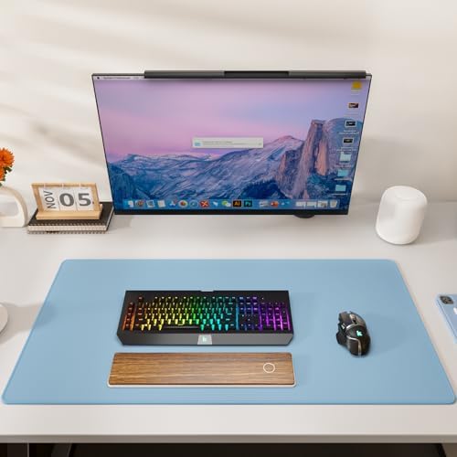 KTRIO Large Gaming Mouse Pad, Desk Mat, 31.5 x 15.7 in, Ice Blue, XXL