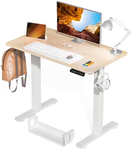 Kingant Standing Desk, 35x20 Inch Electric Height Adjustable Computer Desk