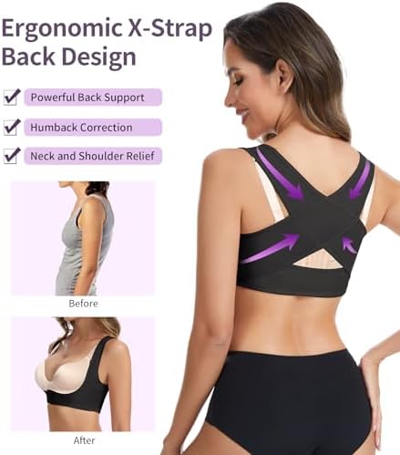 Posture Corrector for Women CoreCare X-Strap Back Support Bra S