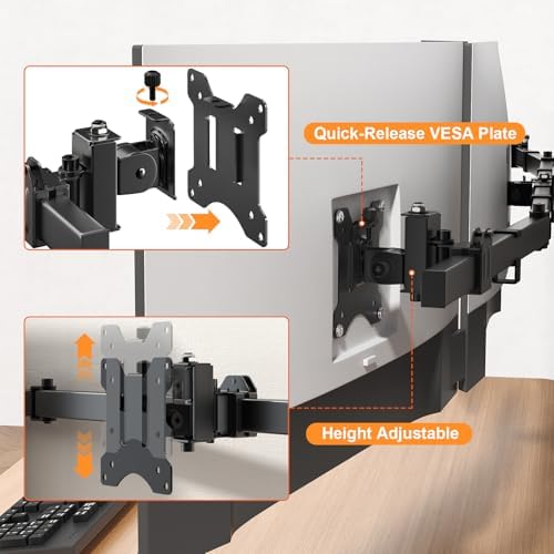 Triple Monitor Wall Mount for 17-32" Screens