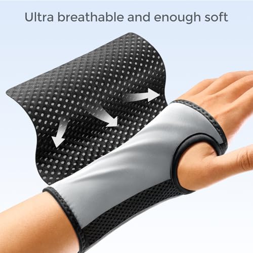 FREETOO Carpal Tunnel Wrist Brace Night Support, Right Hand, Medium