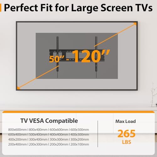 TV Wall Mount for 50-120 inch Quick Release Lock Low Profile Bracket
