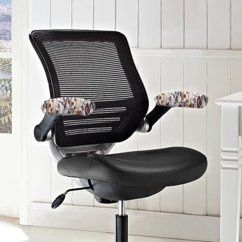Cute Cartoon Dogs Printed Office Chair Arm Covers Set of 2, Soft Elastic Fabric Chair Arm Rest Covers, Stretchy Washable Office Chair Arm Covers for Desk Chairs Computer Chair