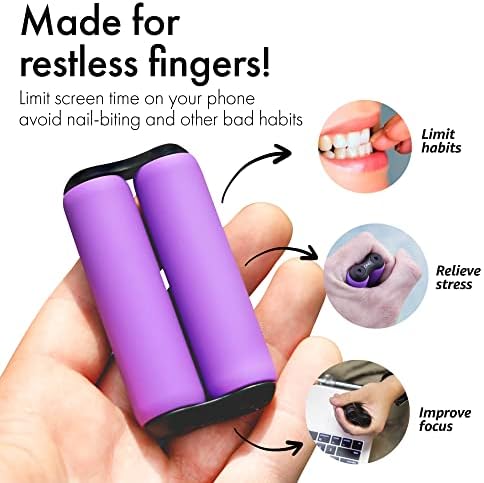 ONO Roller - Handheld Fidget Toy for Adults | Help Relieve Stress, Anxiety, Tension | Promotes Focus, Clarity | Compact, Portable Design (Purple, Junior Size - ABS Plastic)