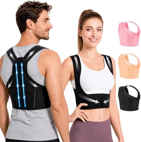 Lightweight Posture Corrector with Upper Back Brace for Women & Men