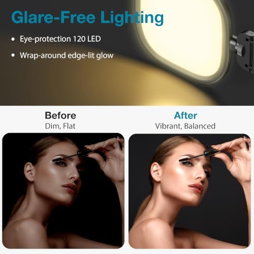 InnoGear Ring Light with Stand for Desk Computer Selfie 120 LED 50 Modes