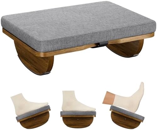 Wooden Under Desk Foot Rest with Detachable Cushion