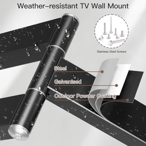 ELIVED Outdoor Long Arm TV Mount for 26-65" TVs, 37.4in Extension