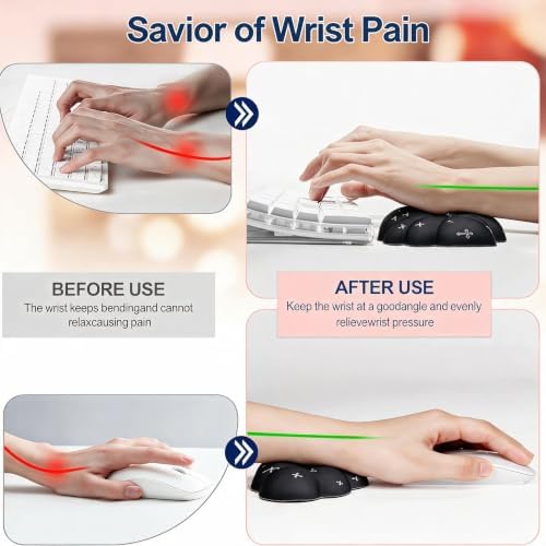 Cloud Wrist Rest Set for Keyboard & Mouse. Silky Fabric Surface