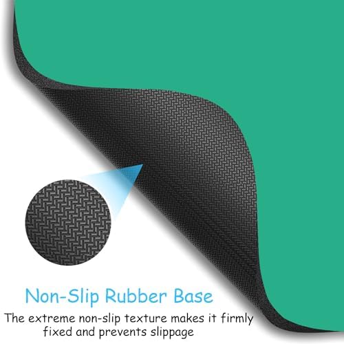 Mini Mouse Pad, 6x6 Inches, Waterproof Non-Slip Rubber Base, for Laptop, Keyboard Tray, Wireless Mouse, Home, Office, Travel (Dark Green)