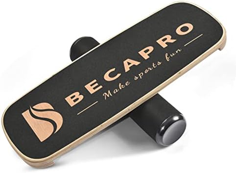 Balance Board Trainer, Wooden Balance Board with Adjustable Stoppers -3 Different Distance Options-Balance Exercise Equipment for Fitness Work