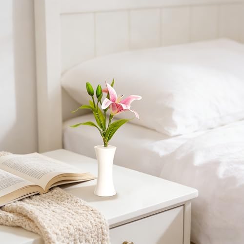 Pink Artificial Lily LED Lamp, Home Decor Light Birthday Gifts for Women