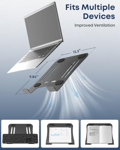 Dual Monitor and Laptop Desk Mount fits 17-32 Inch with Gas Spring