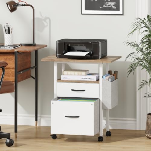 GYIIYUO 2 Drawer File Cabinet 24''W, Mobile Filing Cabinet, Printer Stand
