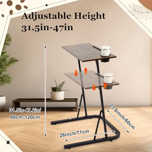 Weysat Walking Pad Desk, Adjustable Height Treadmill Desk, 31.5"-47.2"