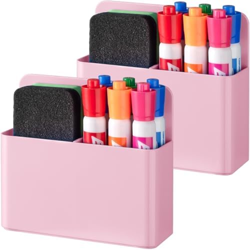 BEYGORM Plastic Magnetic Pen Holder, Powerful Magnet, 2 Pack