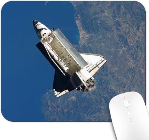 9.5x7.9 Inch Office/Gaming Mouse Pad, Space Shuttle Atlantis Soaring Over The Mediterranean Sea Near The Algerian Coast Cute Anti-Slip Mat for Desk