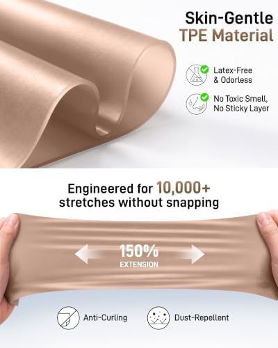 Renoj Pilates Flexbands, 5-Pack Latex-Free Resistance Bands Set – Exercise Bands for Pilates, Yoga, Stretching & Physical Therapy | Home Gym Equipment for Women & Men