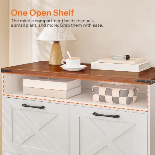 HOOBRO 4 Drawer File Cabinet, Farmhouse Filing Cabinet, Printer Stand