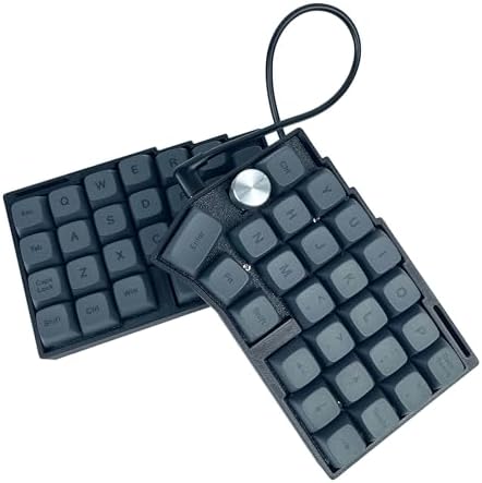 SZRKBD XT64 Split Ergonomic Mechanical Keyboard, Wired 50% 3X6 Layout with Knob, Hot-Swappable, Vial Programmable, RGB Backlit, PBT Keycap (HiFi Switch)