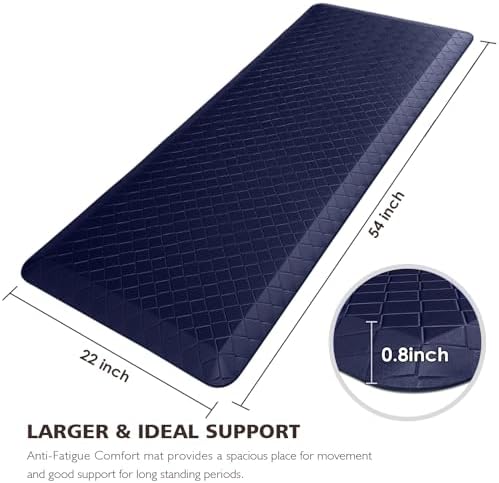 HappyTrends Kitchen Floor Mat - 4/5 Inch Thick Anti-Fatigue Kitchen Rug