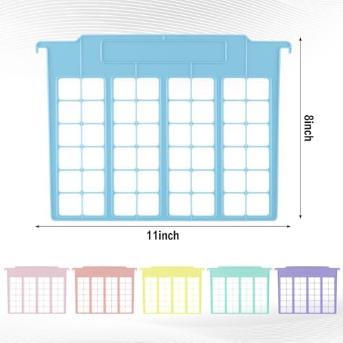 Watersay 12 Pack File Cabinet Dividers 11 x 6 in, Pastel Color