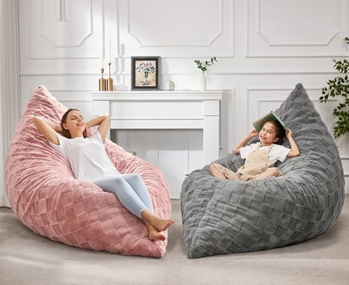 Hobestluk Adult Bean Bag Chair 3 in 1 Convertible Large Bean Bag Sofa