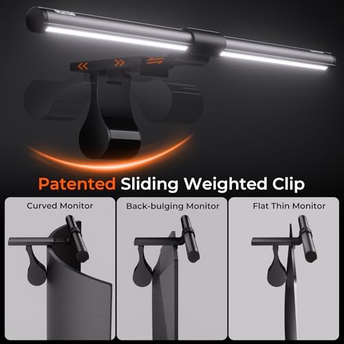 Quntis Monitor Light Bar with Remote, Eye-Care No Glare Computer Light Bar