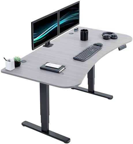 VIVO Dark Gray 63 x 32 in Standing Desk, DESK-KIT-2B1G